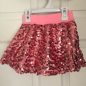 Girls pink sequin skirt size 6
